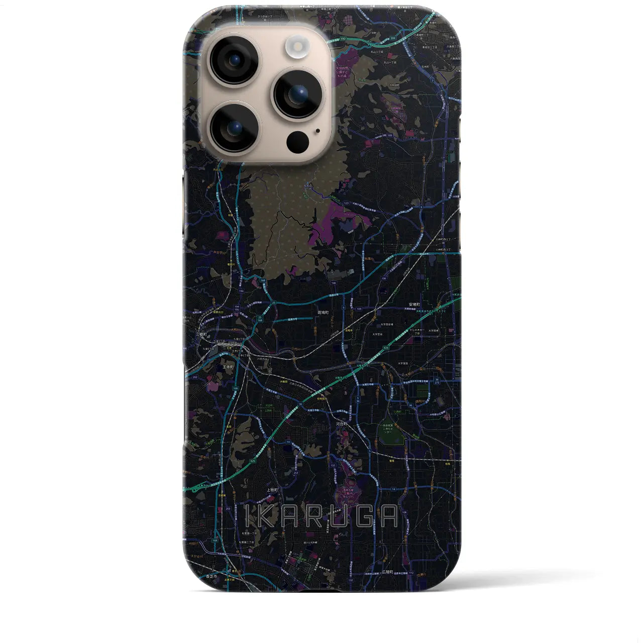 【斑鳩(奈良県)】地図柄iPhoneケース(バックカバータイプ)