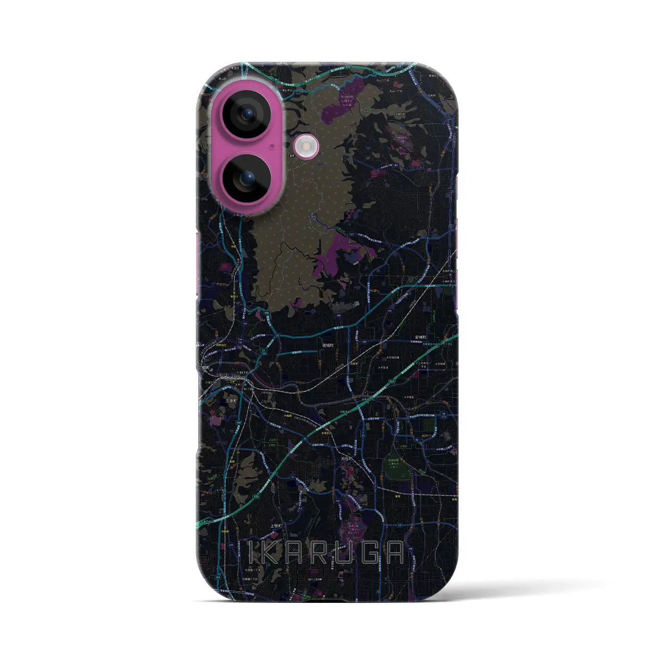 【斑鳩(奈良県)】地図柄iPhoneケース(バックカバータイプ)