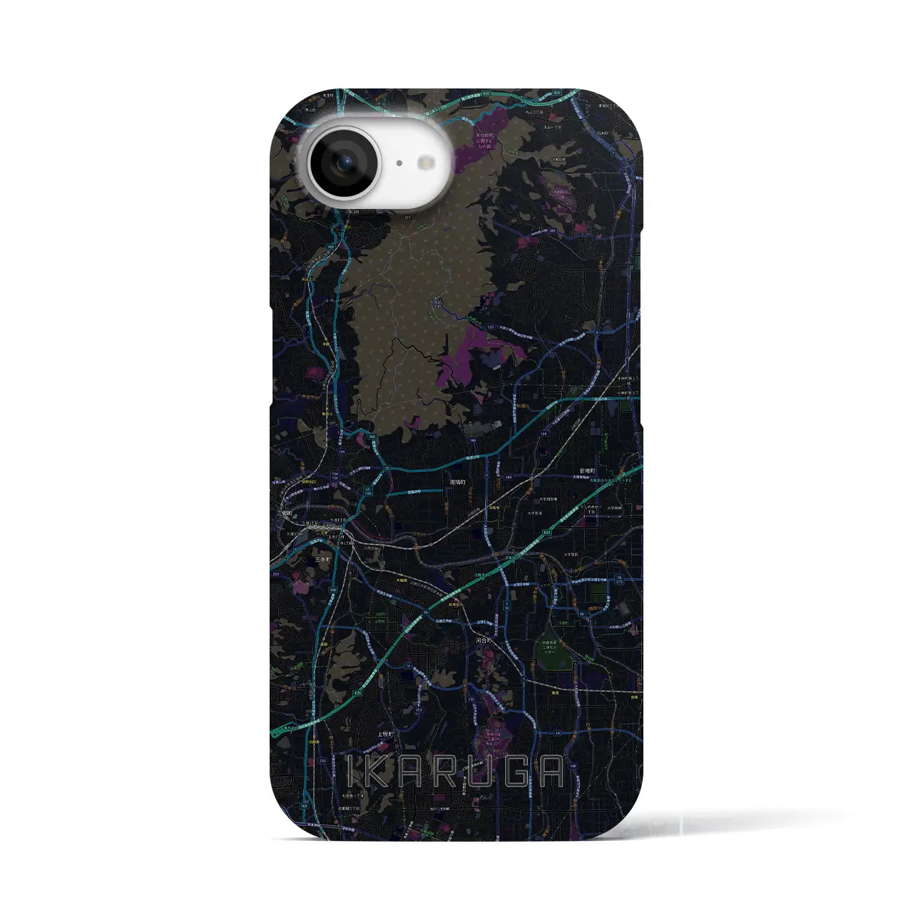 【斑鳩(奈良県)】地図柄iPhoneケース(バックカバータイプ)