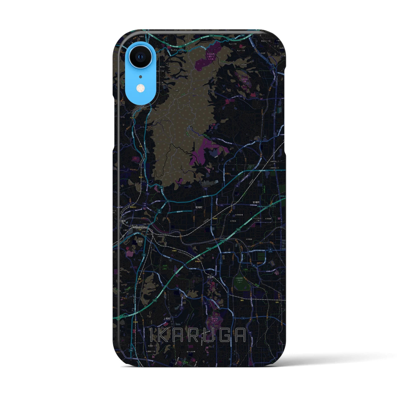 【斑鳩(奈良県)】地図柄iPhoneケース(バックカバータイプ)