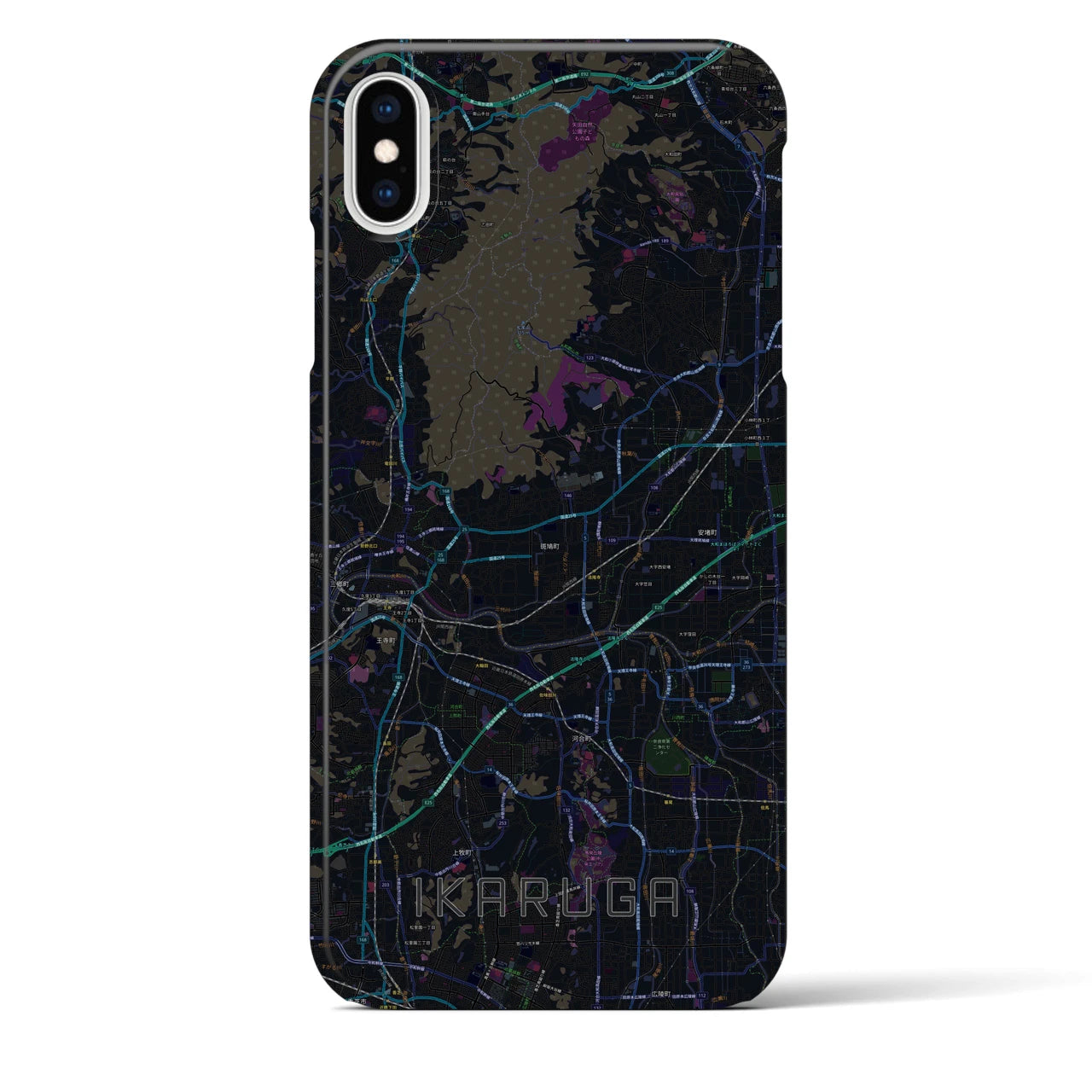 【斑鳩(奈良県)】地図柄iPhoneケース(バックカバータイプ)