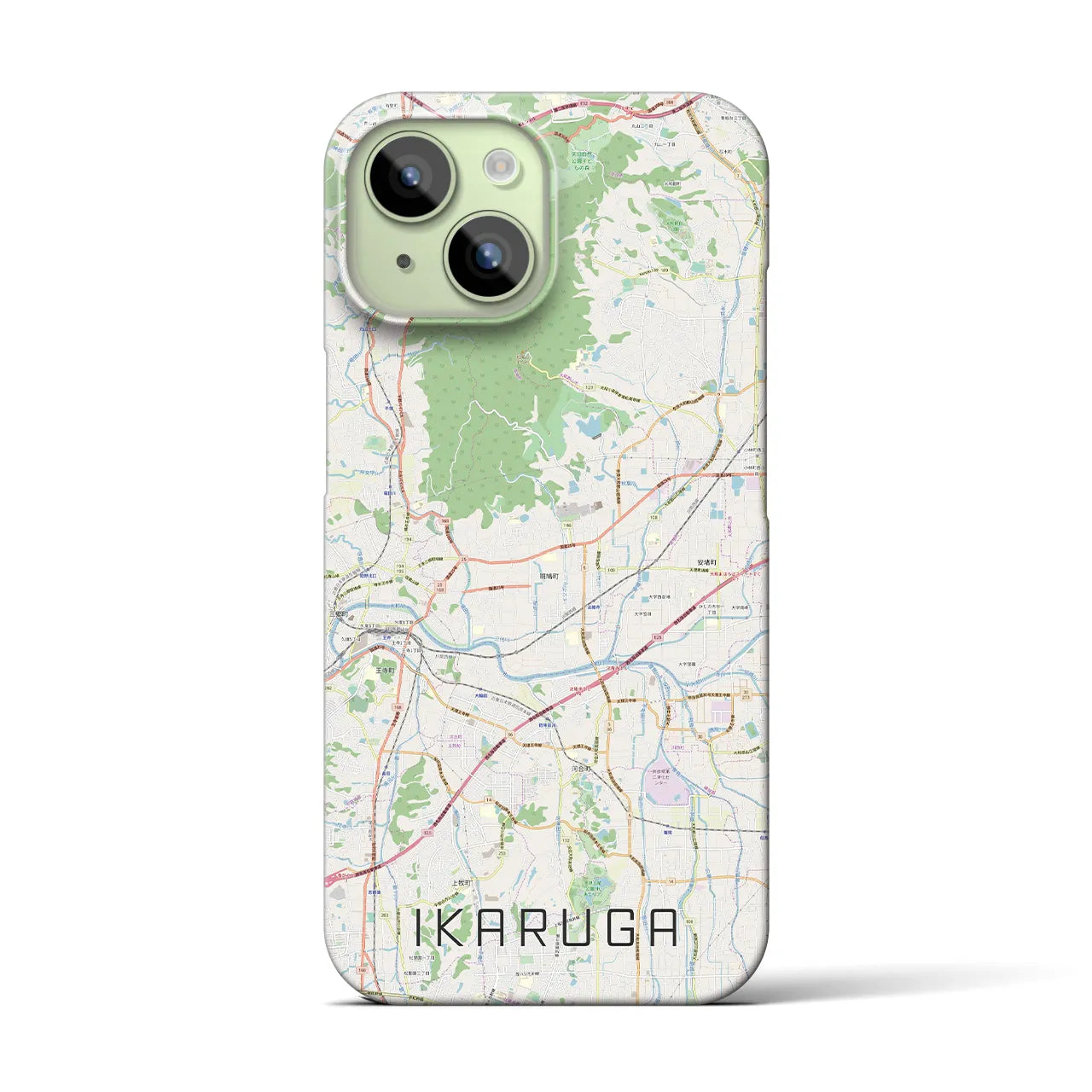 【斑鳩(奈良県)】地図柄iPhoneケース(バックカバータイプ)