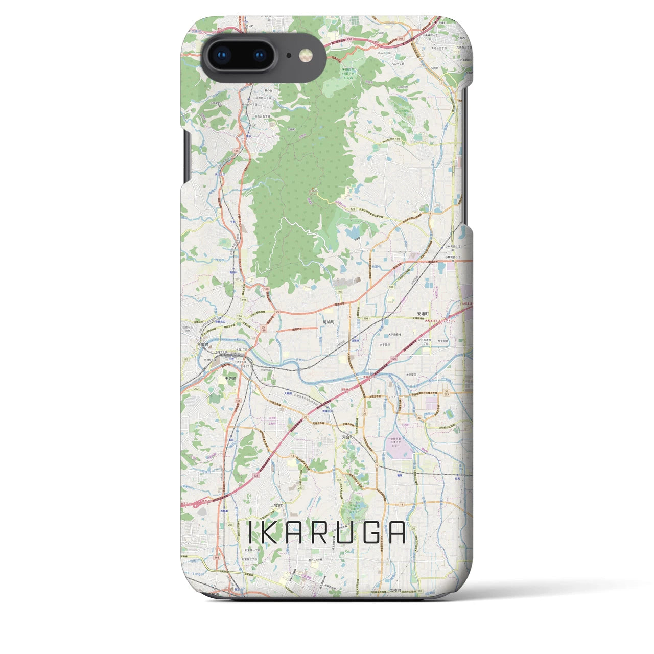 【斑鳩(奈良県)】地図柄iPhoneケース(バックカバータイプ)