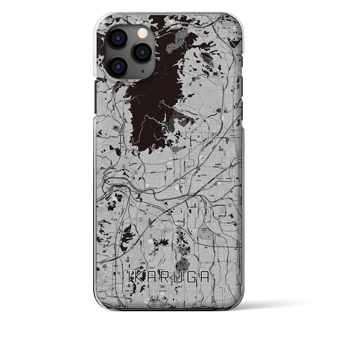 【斑鳩(奈良県)】地図柄iPhoneケース(クリアタイプ)