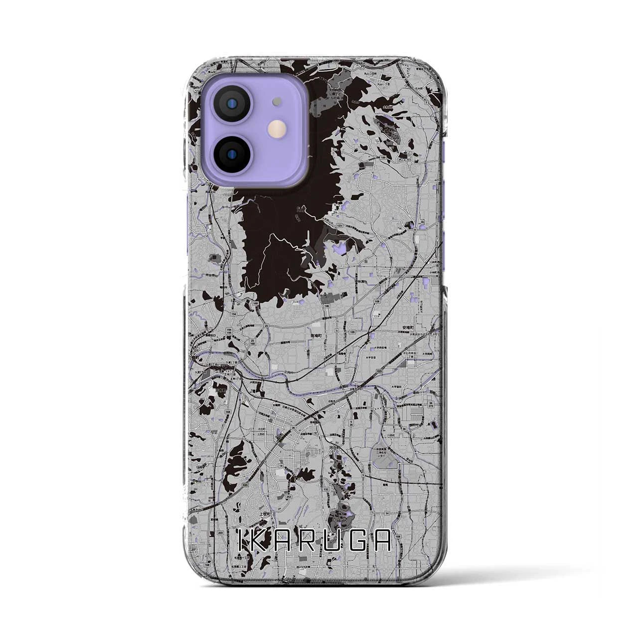 【斑鳩(奈良県)】地図柄iPhoneケース(クリアタイプ)