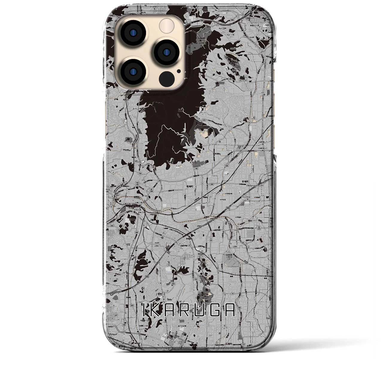 【斑鳩(奈良県)】地図柄iPhoneケース(クリアタイプ)