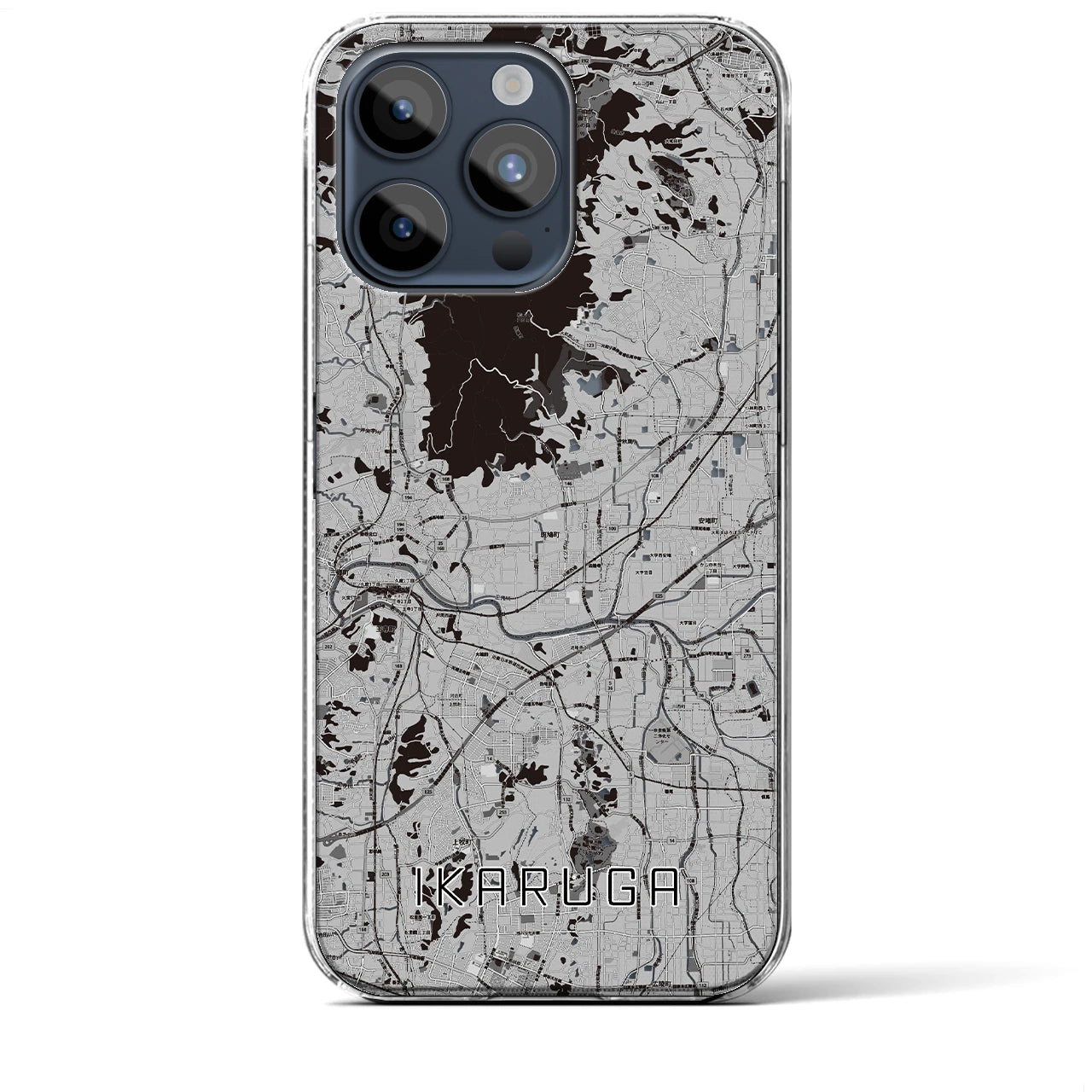 【斑鳩(奈良県)】地図柄iPhoneケース(クリアタイプ)