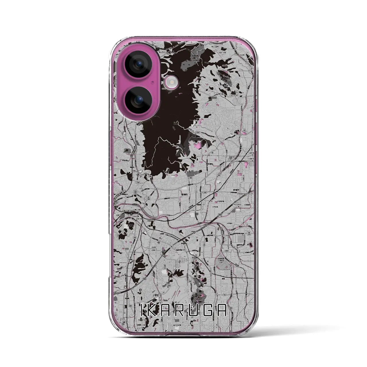 【斑鳩(奈良県)】地図柄iPhoneケース(クリアタイプ)