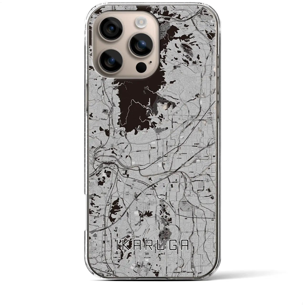 【斑鳩(奈良県)】地図柄iPhoneケース(クリアタイプ)