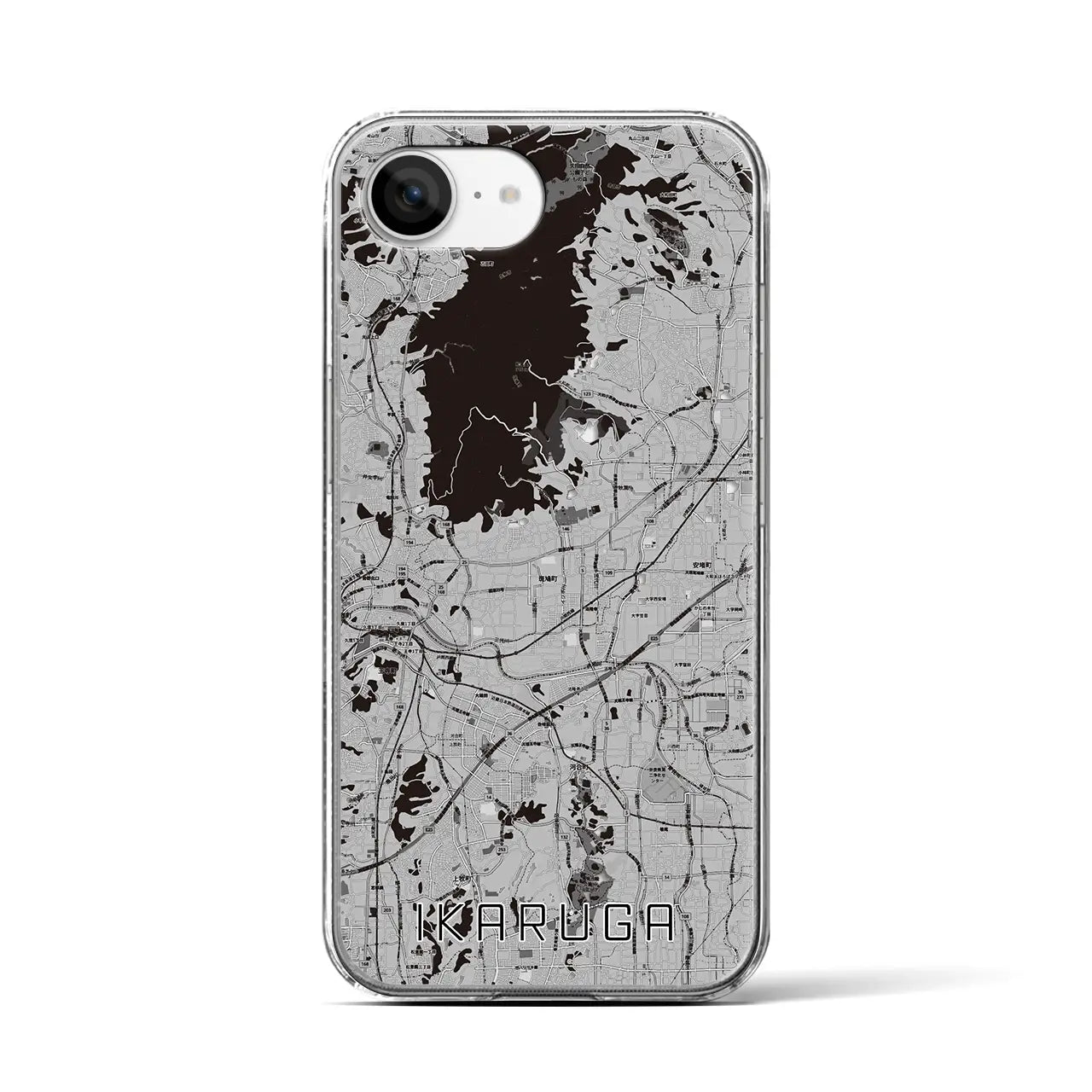 【斑鳩(奈良県)】地図柄iPhoneケース(クリアタイプ)