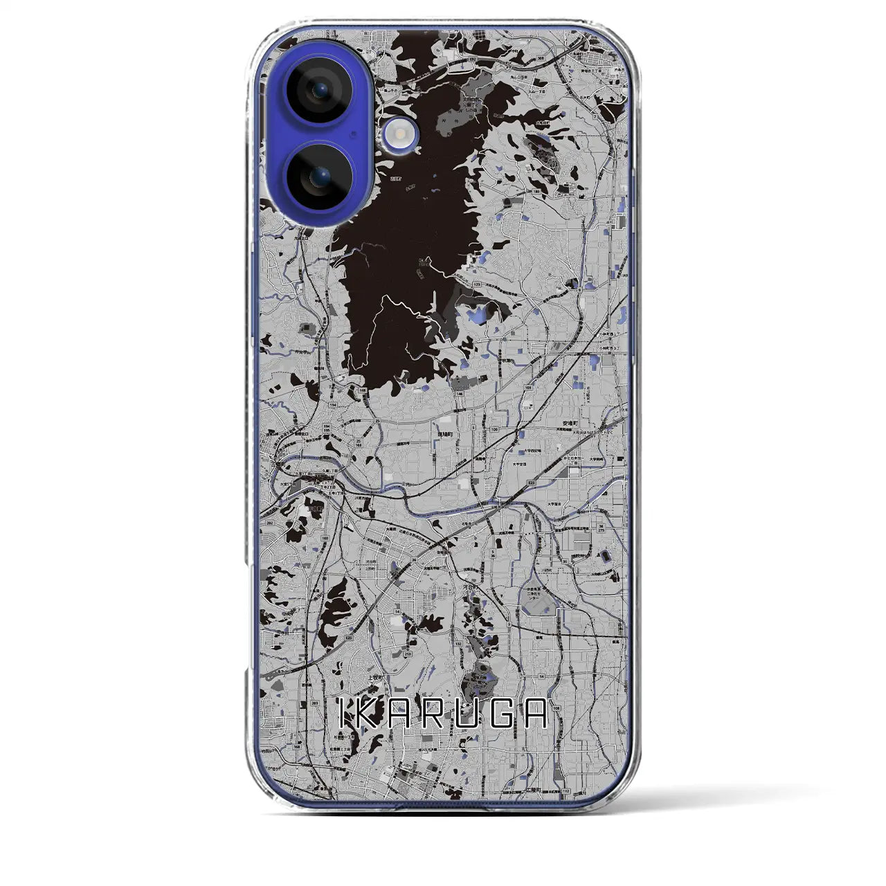 【斑鳩(奈良県)】地図柄iPhoneケース(クリアタイプ)