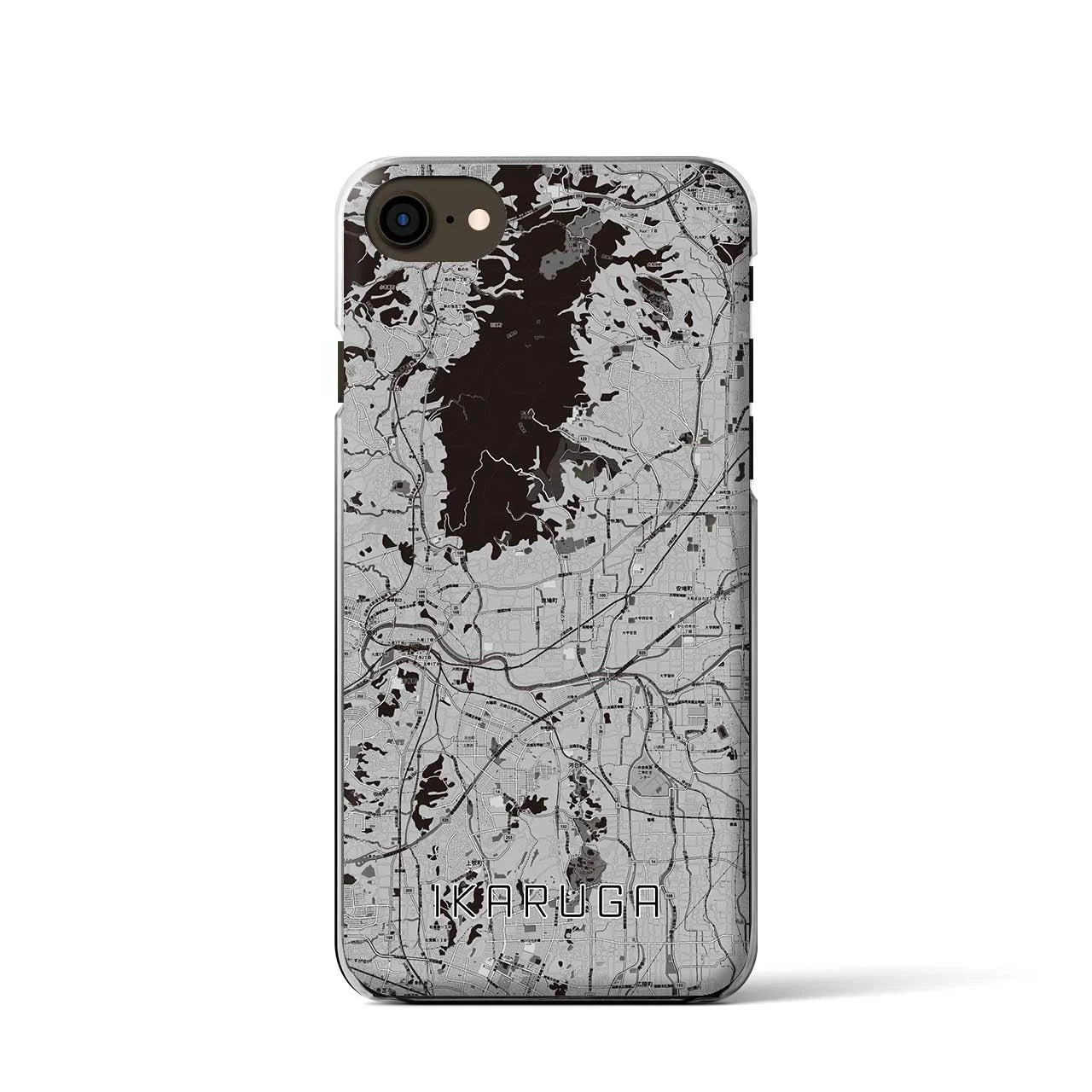 【斑鳩(奈良県)】地図柄iPhoneケース(クリアタイプ)