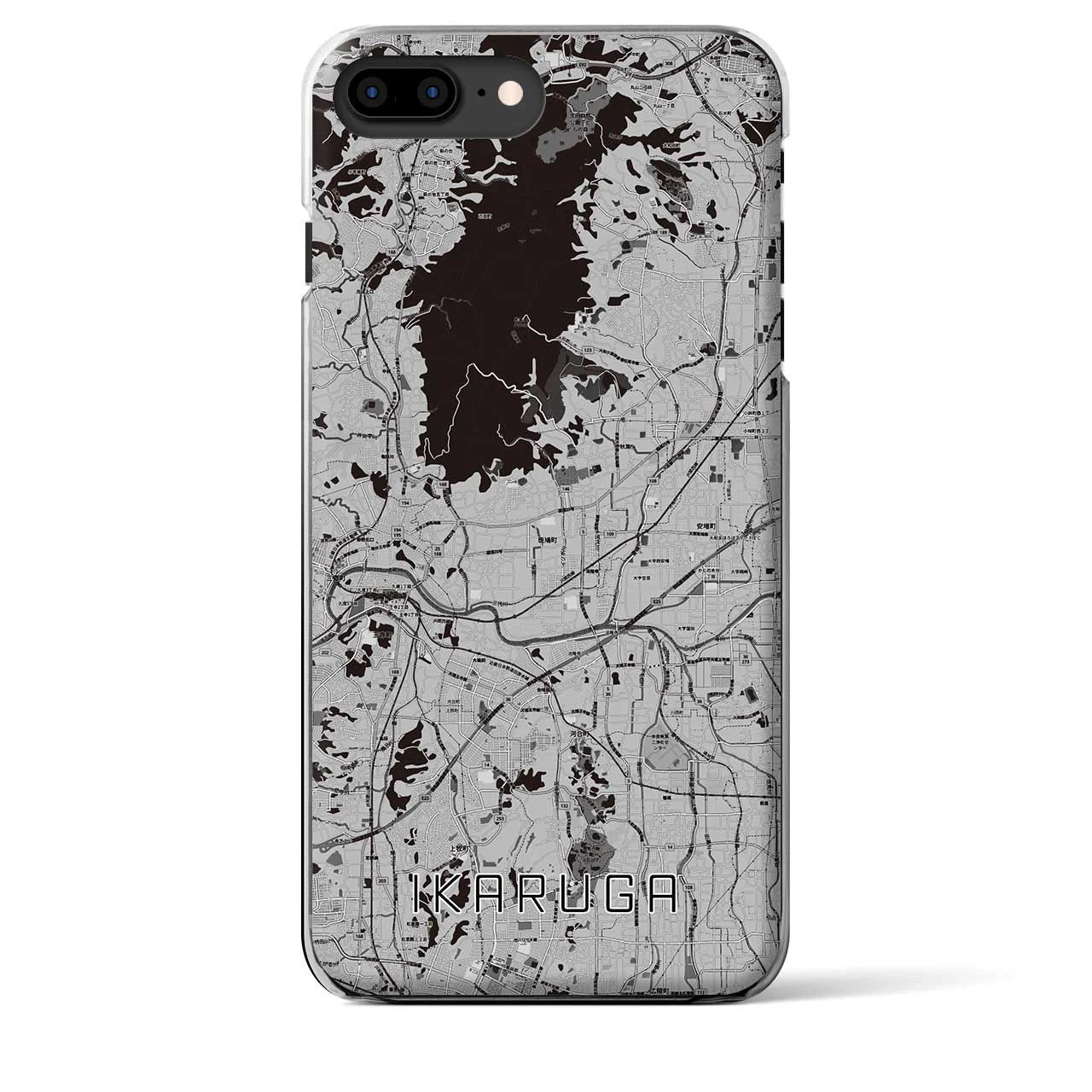 【斑鳩(奈良県)】地図柄iPhoneケース(クリアタイプ)