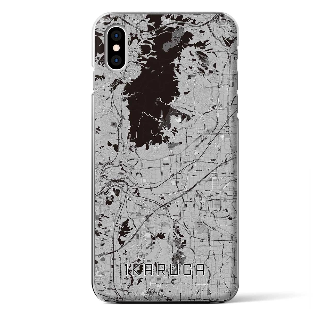 【斑鳩(奈良県)】地図柄iPhoneケース(クリアタイプ)