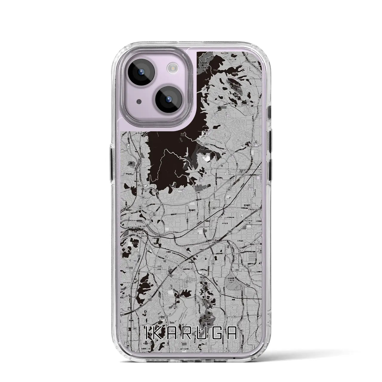 【斑鳩(奈良県)】地図柄iPhoneケース(MagSafeタイプ)