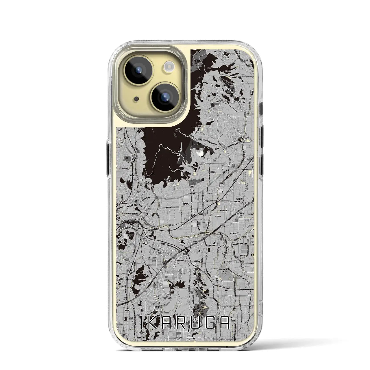 【斑鳩(奈良県)】地図柄iPhoneケース(MagSafeタイプ)