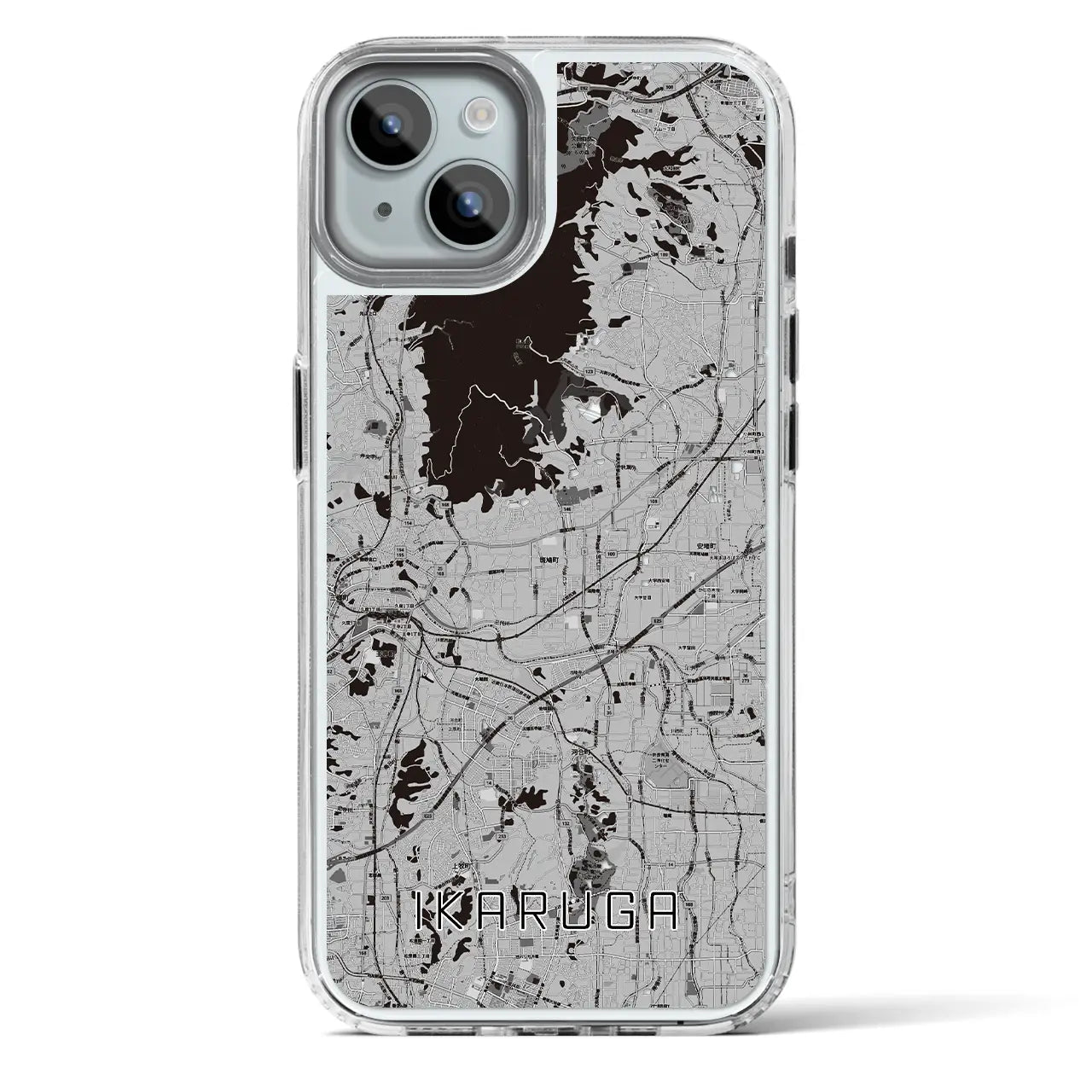 【斑鳩(奈良県)】地図柄iPhoneケース(MagSafeタイプ)