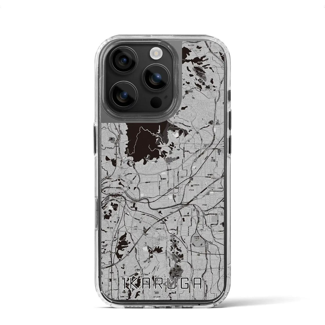 【斑鳩(奈良県)】地図柄iPhoneケース(MagSafeタイプ)