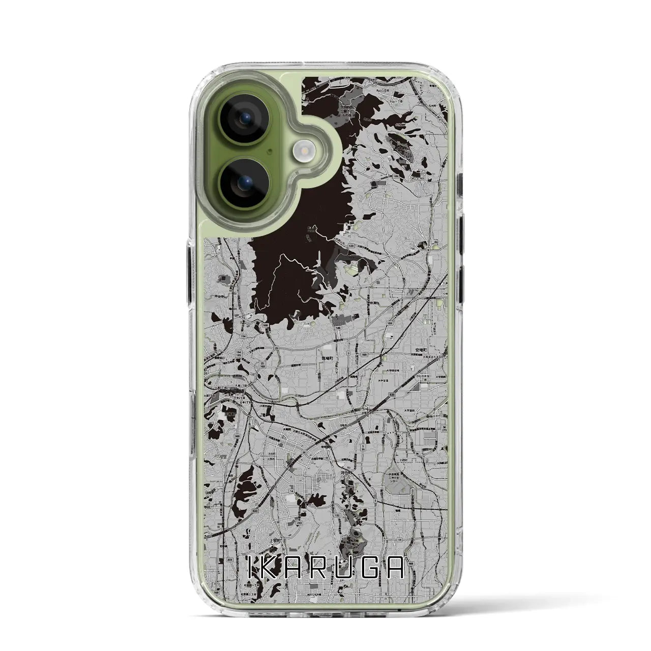 【斑鳩(奈良県)】地図柄iPhoneケース(MagSafeタイプ)