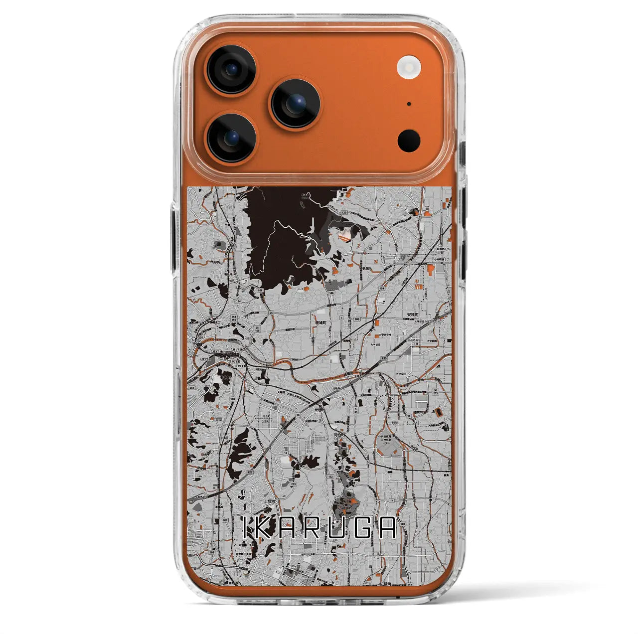 【斑鳩(奈良県)】地図柄iPhoneケース(MagSafeタイプ)