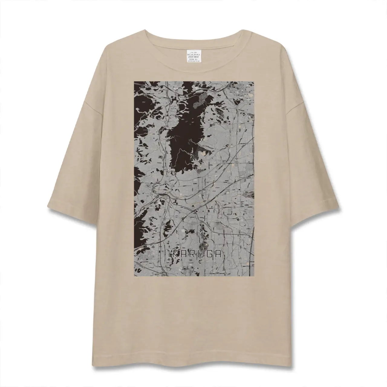 【斑鳩(奈良県)】地図柄ビッグシルエットTシャツ