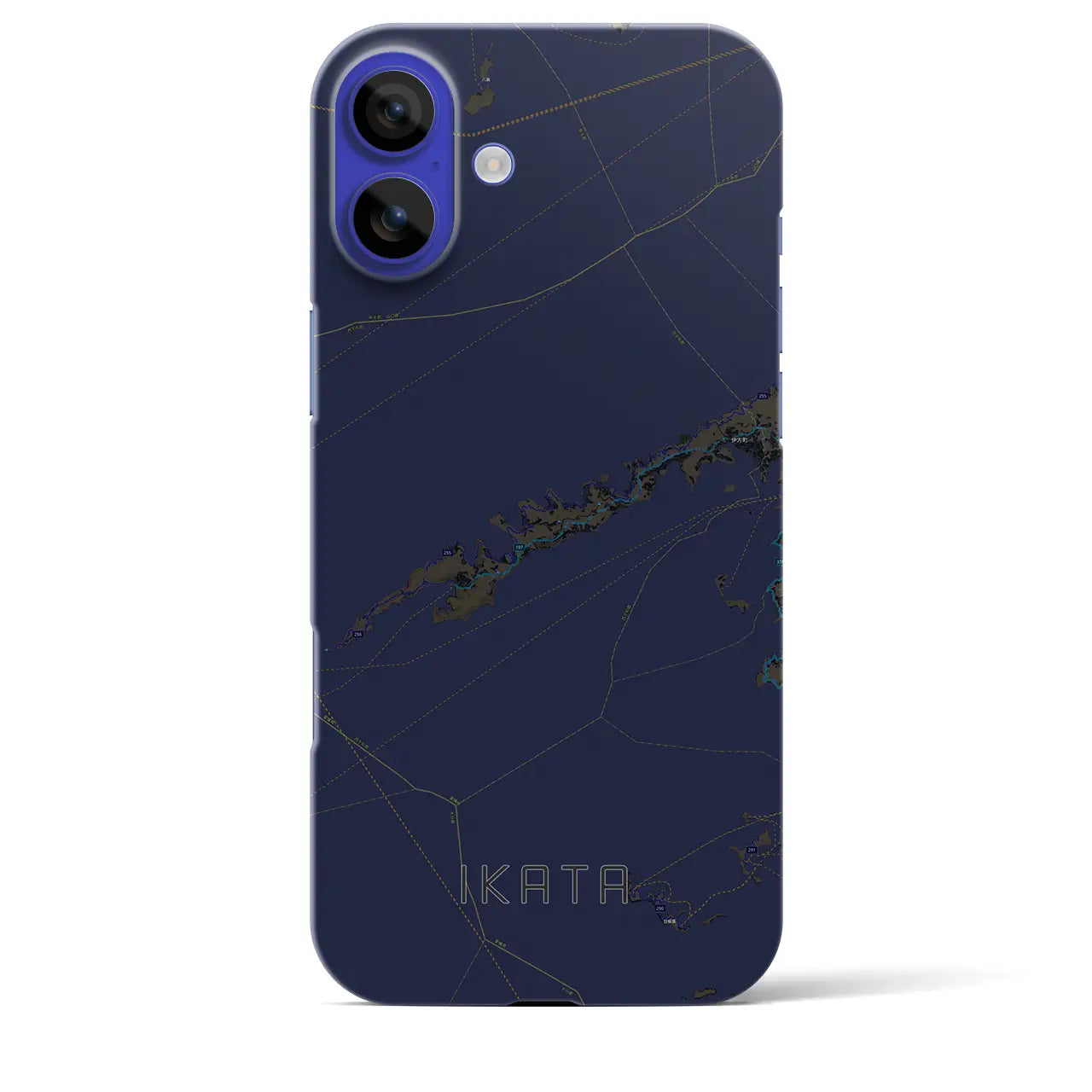 【伊方(愛媛県)】地図柄iPhoneケース(バックカバータイプ)