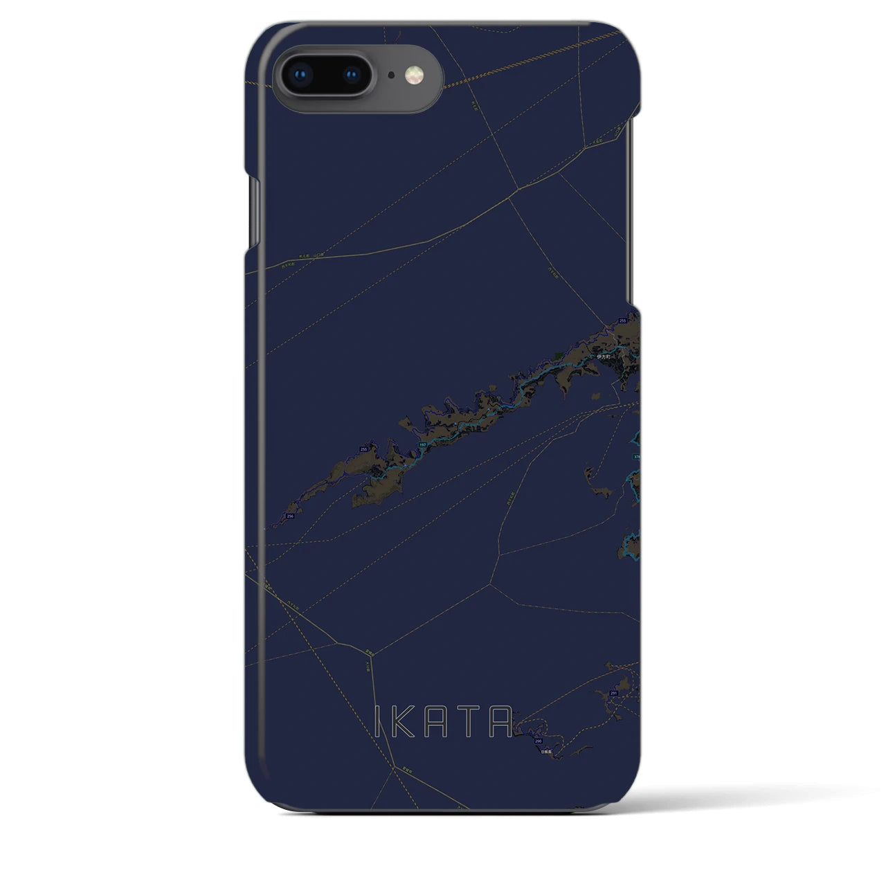 【伊方(愛媛県)】地図柄iPhoneケース(バックカバータイプ)