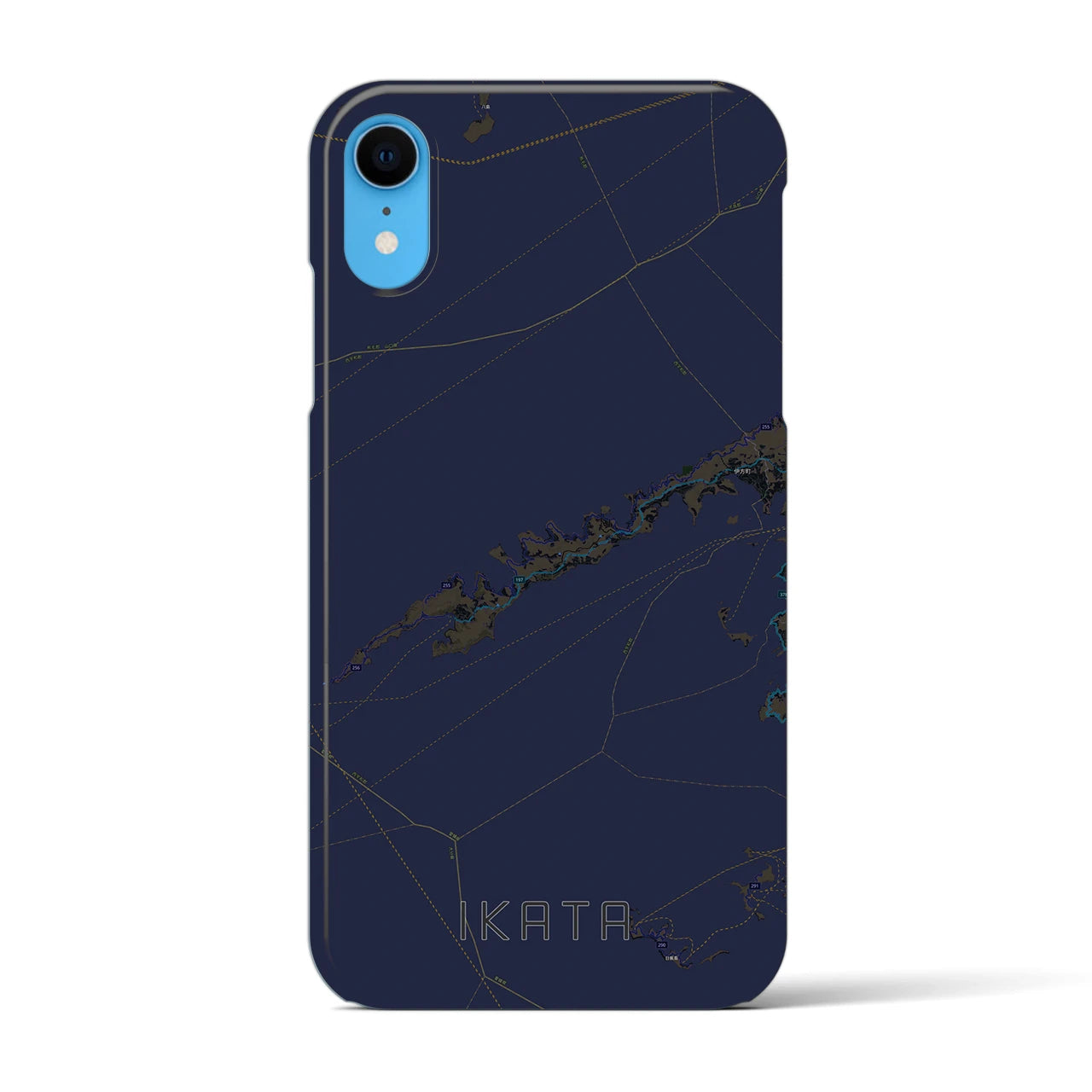 【伊方(愛媛県)】地図柄iPhoneケース(バックカバータイプ)