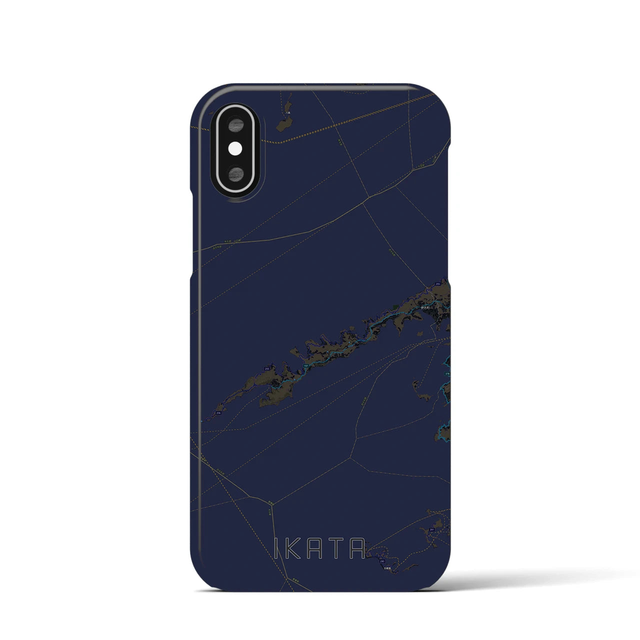 【伊方(愛媛県)】地図柄iPhoneケース(バックカバータイプ)
