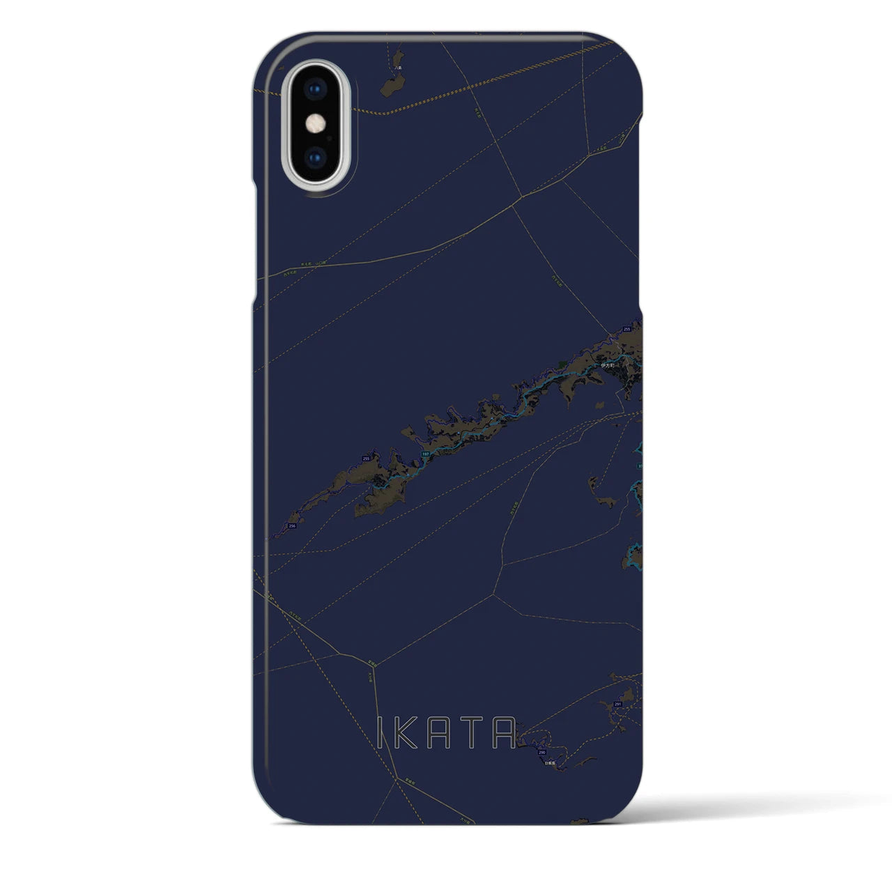 【伊方(愛媛県)】地図柄iPhoneケース(バックカバータイプ)
