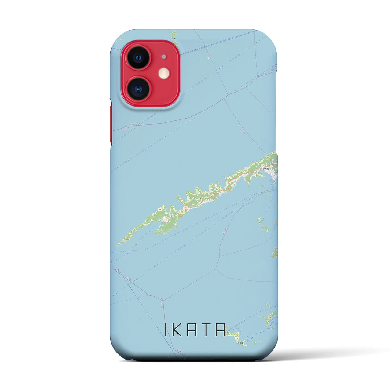 【伊方(愛媛県)】地図柄iPhoneケース(バックカバータイプ)
