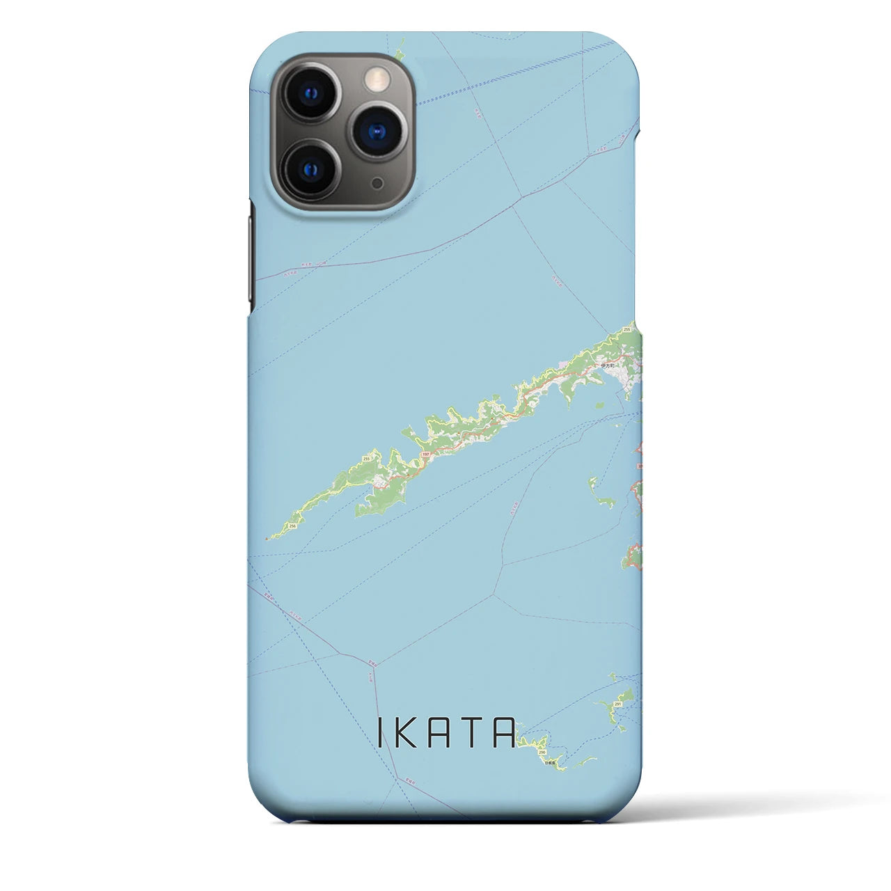 【伊方(愛媛県)】地図柄iPhoneケース(バックカバータイプ)