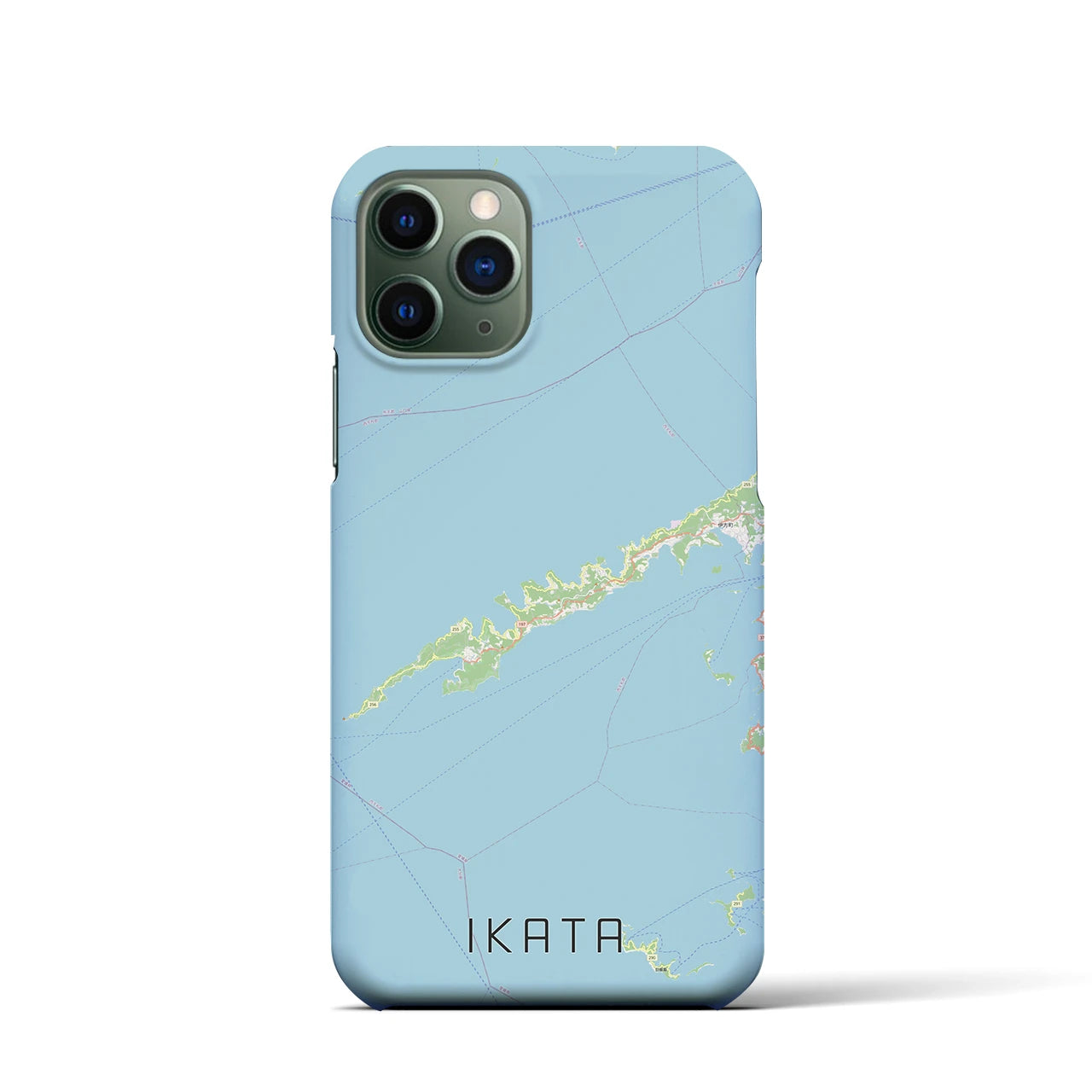 【伊方(愛媛県)】地図柄iPhoneケース(バックカバータイプ)