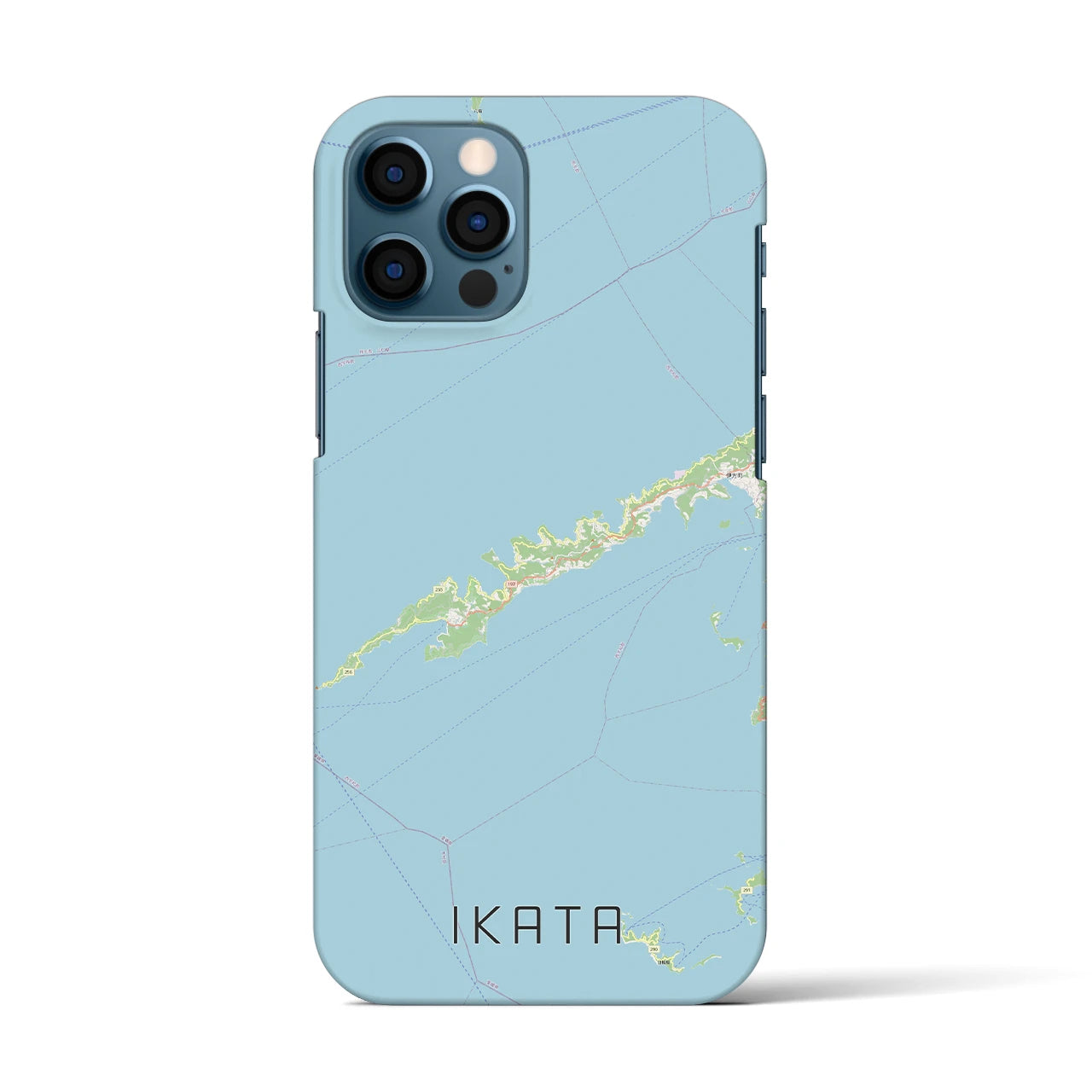【伊方(愛媛県)】地図柄iPhoneケース(バックカバータイプ)