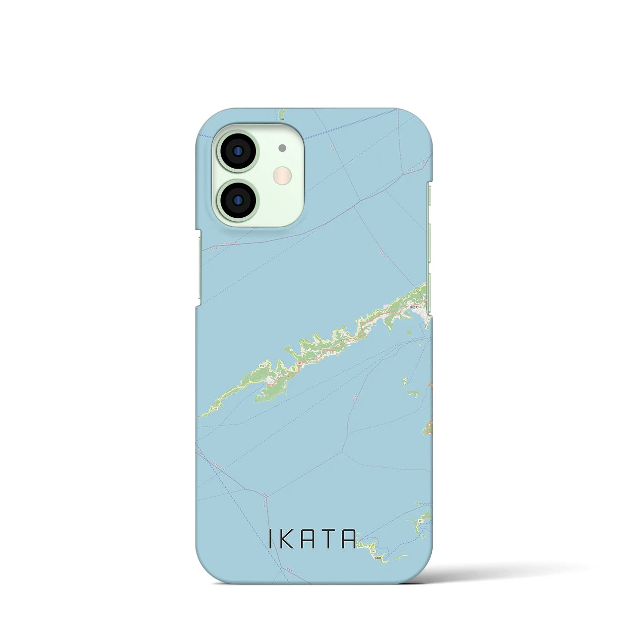 【伊方(愛媛県)】地図柄iPhoneケース(バックカバータイプ)