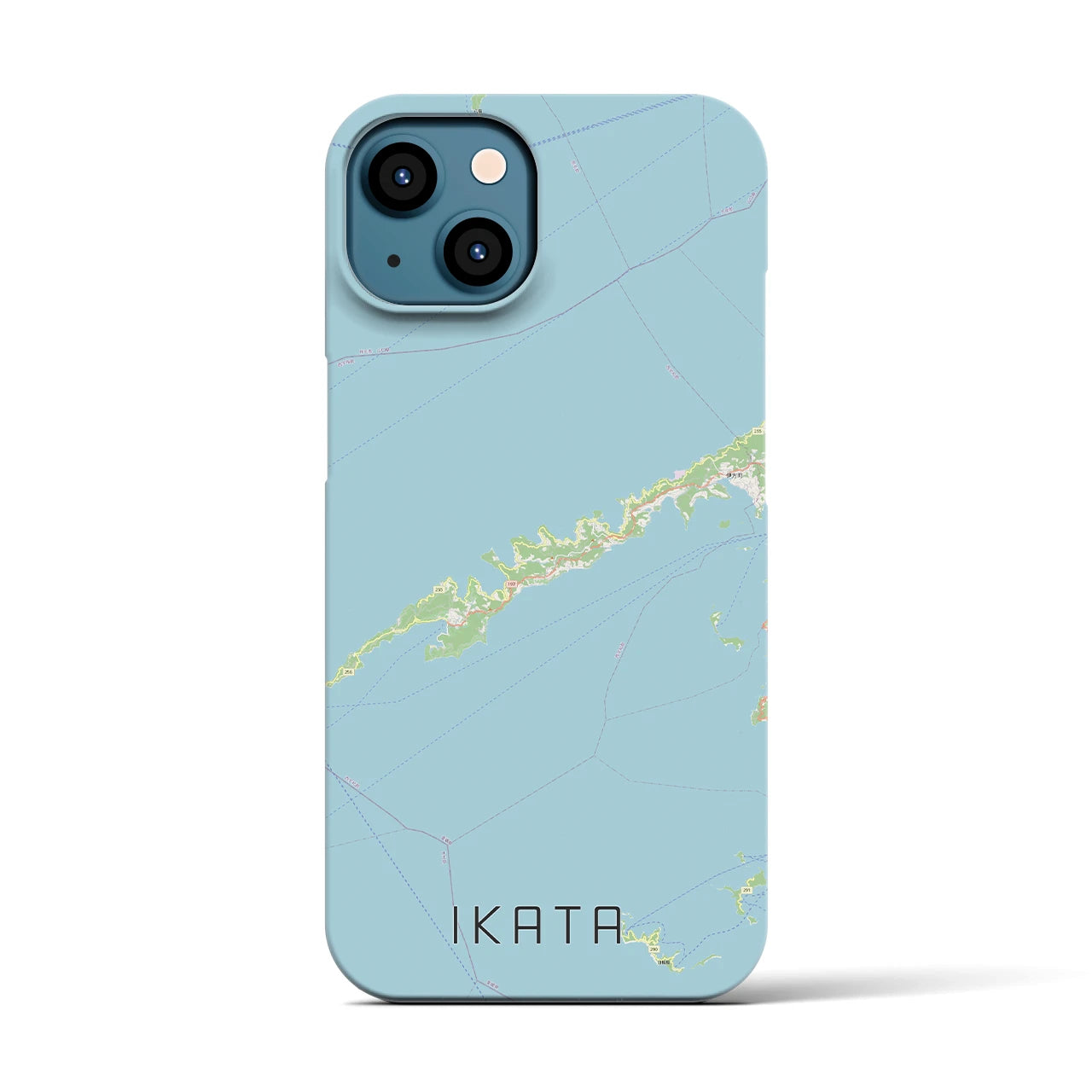 【伊方(愛媛県)】地図柄iPhoneケース(バックカバータイプ)