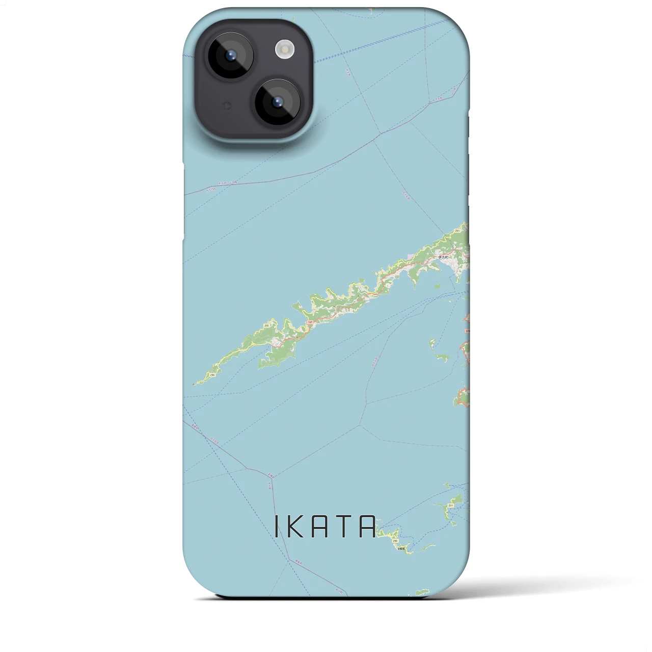 【伊方(愛媛県)】地図柄iPhoneケース(バックカバータイプ)