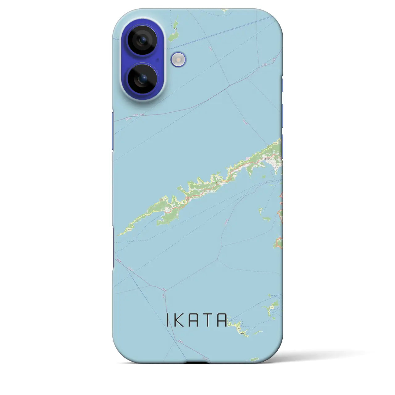 【伊方(愛媛県)】地図柄iPhoneケース(バックカバータイプ)ナチュラル・iPhone 16 Pro Max 用