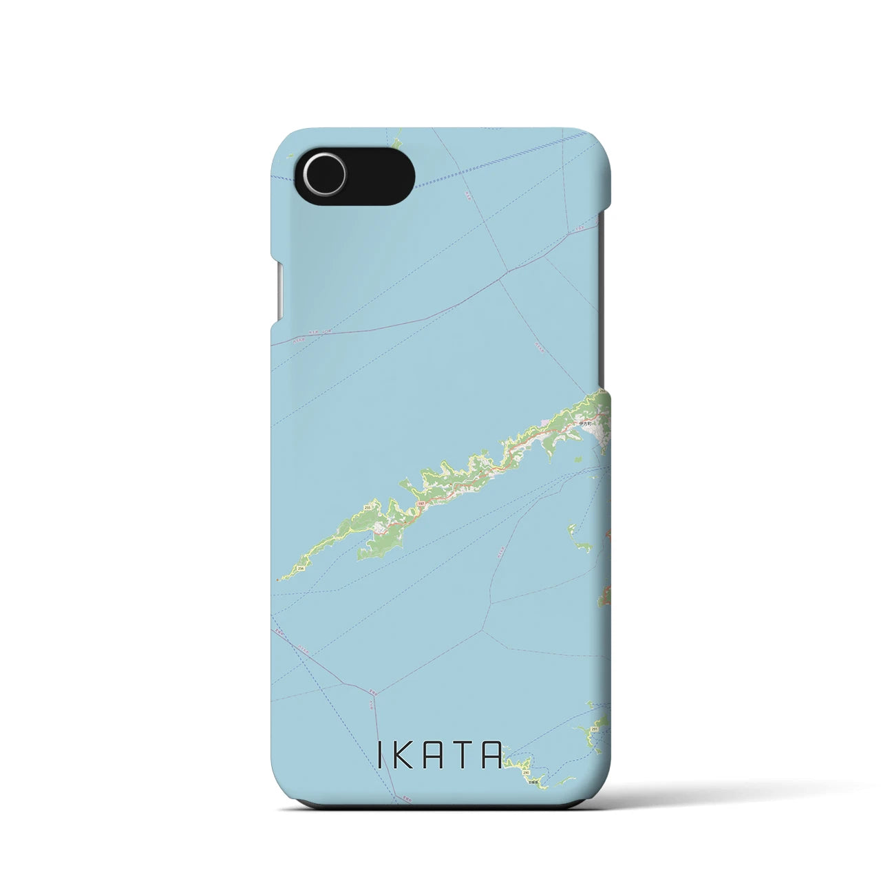 【伊方(愛媛県)】地図柄iPhoneケース(バックカバータイプ)