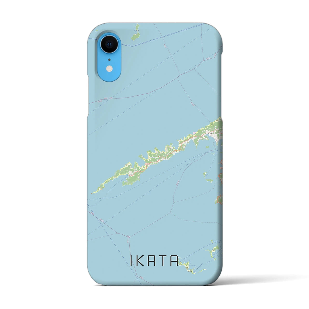 【伊方(愛媛県)】地図柄iPhoneケース(バックカバータイプ)