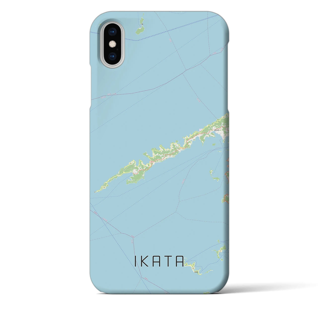 【伊方(愛媛県)】地図柄iPhoneケース(バックカバータイプ)