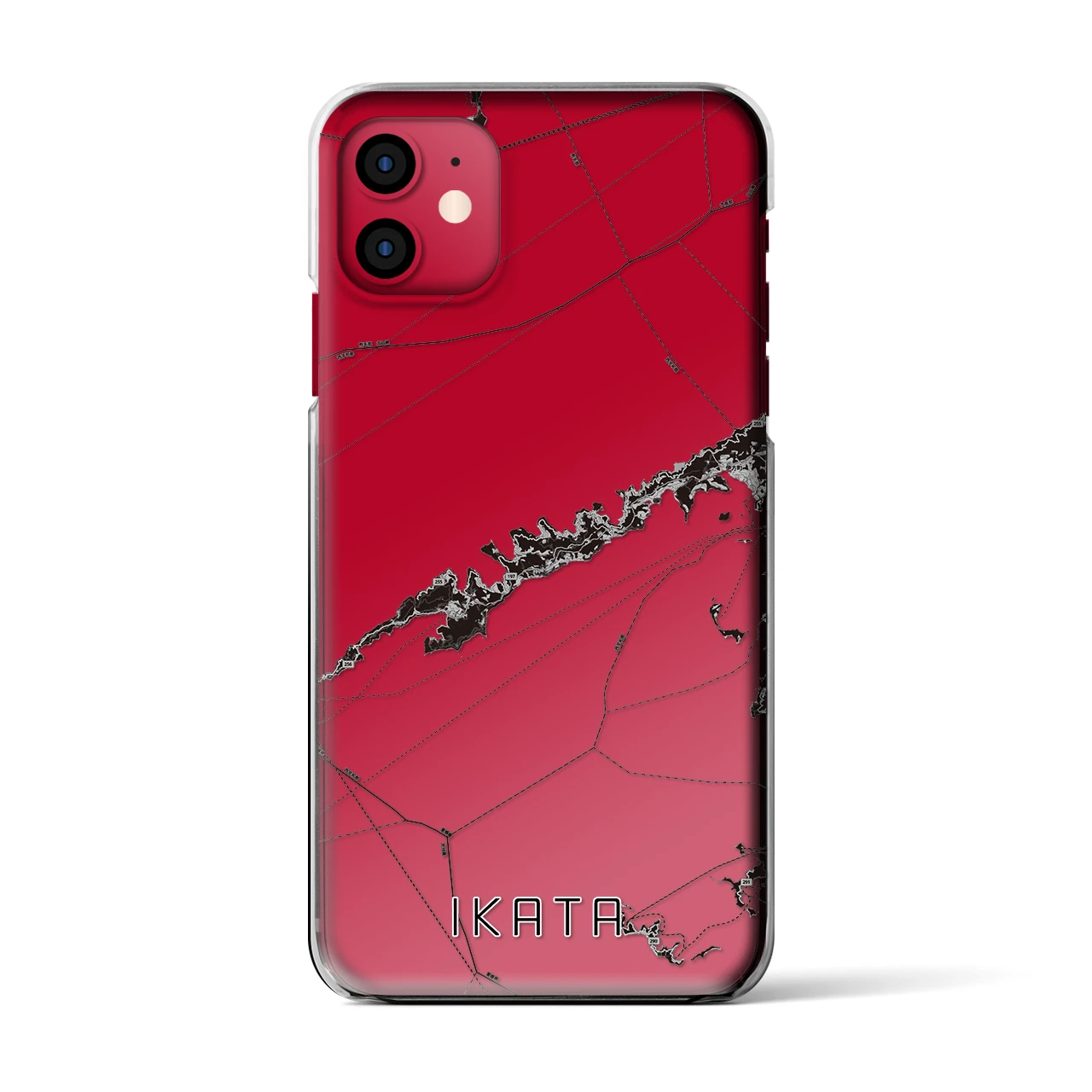 【伊方(愛媛県)】地図柄iPhoneケース(クリアタイプ)