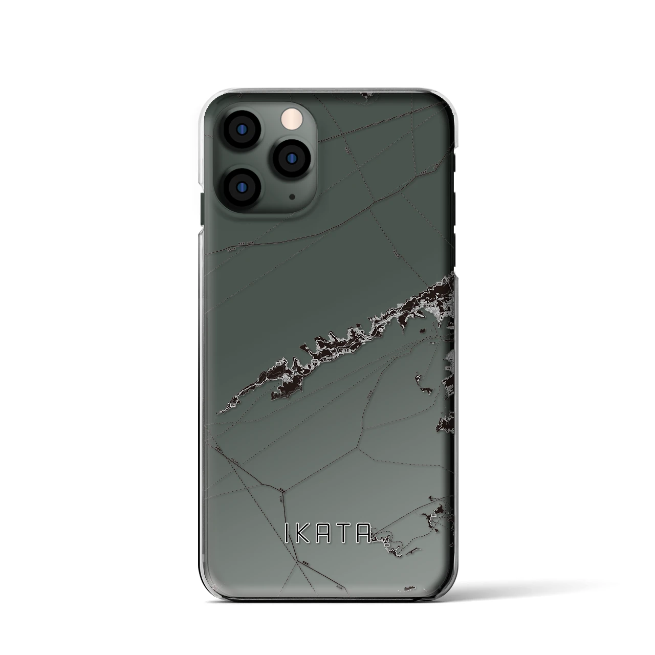 【伊方(愛媛県)】地図柄iPhoneケース(クリアタイプ)