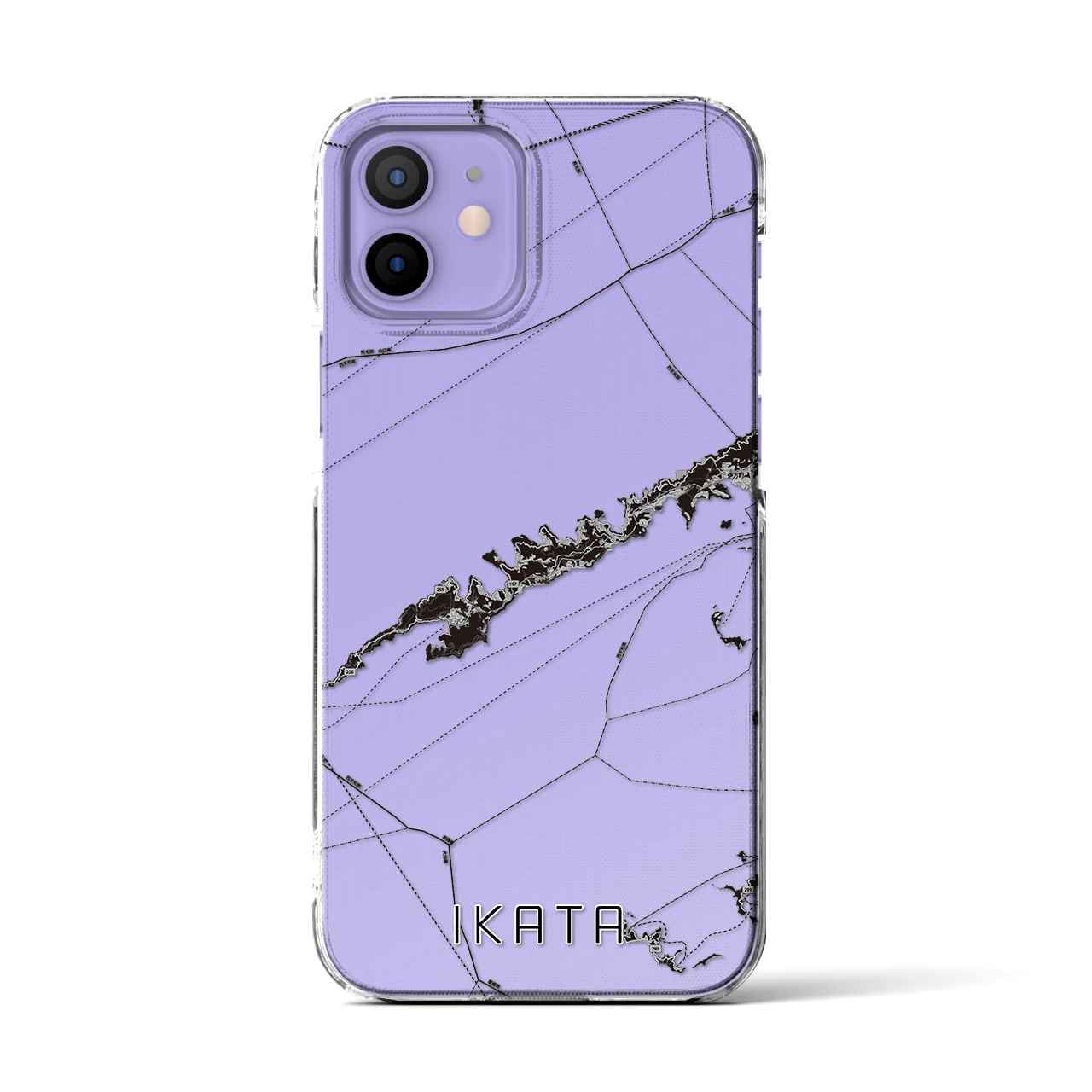 【伊方(愛媛県)】地図柄iPhoneケース(クリアタイプ)