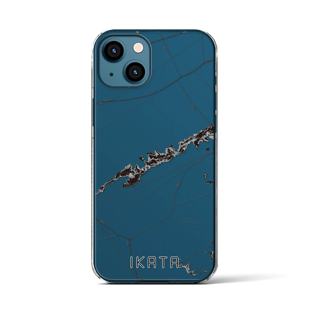 【伊方(愛媛県)】地図柄iPhoneケース(クリアタイプ)