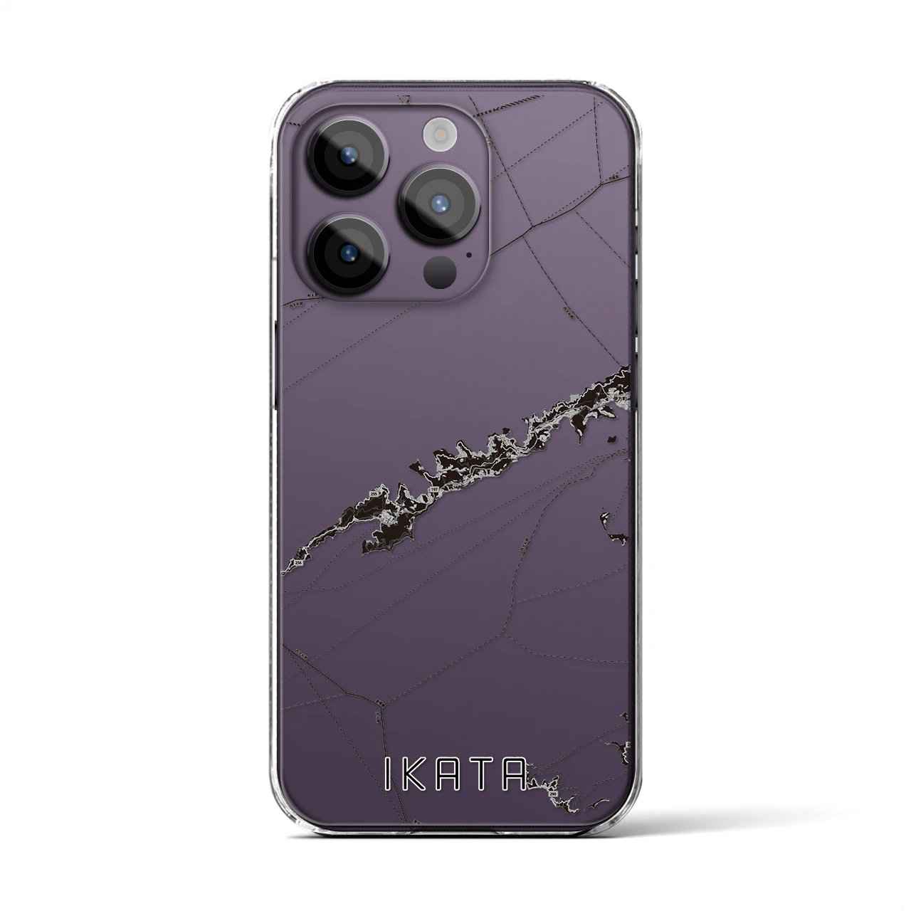 【伊方(愛媛県)】地図柄iPhoneケース(クリアタイプ)