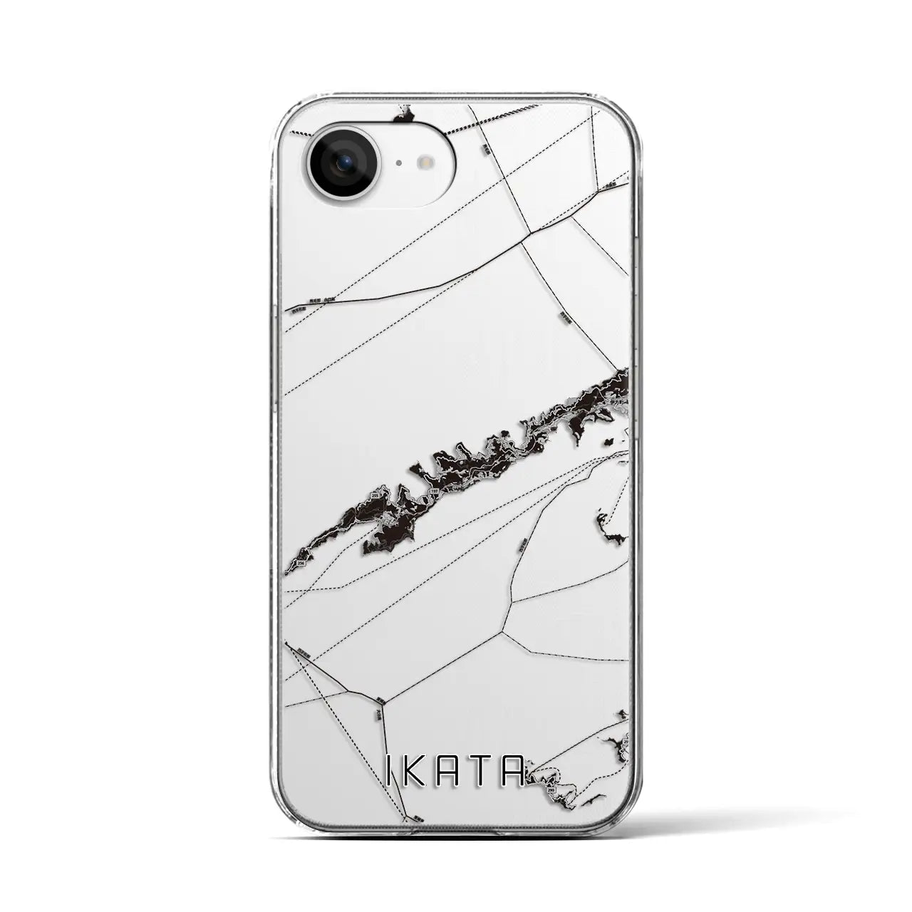 【伊方(愛媛県)】地図柄iPhoneケース(クリアタイプ)