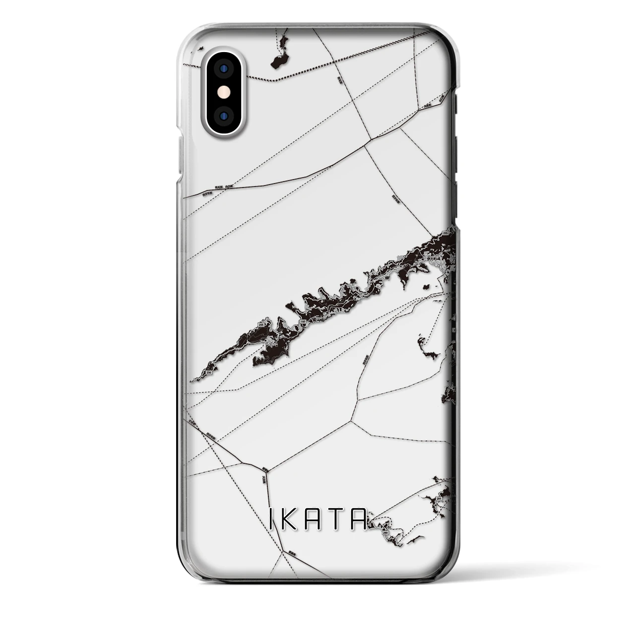 【伊方(愛媛県)】地図柄iPhoneケース(クリアタイプ)