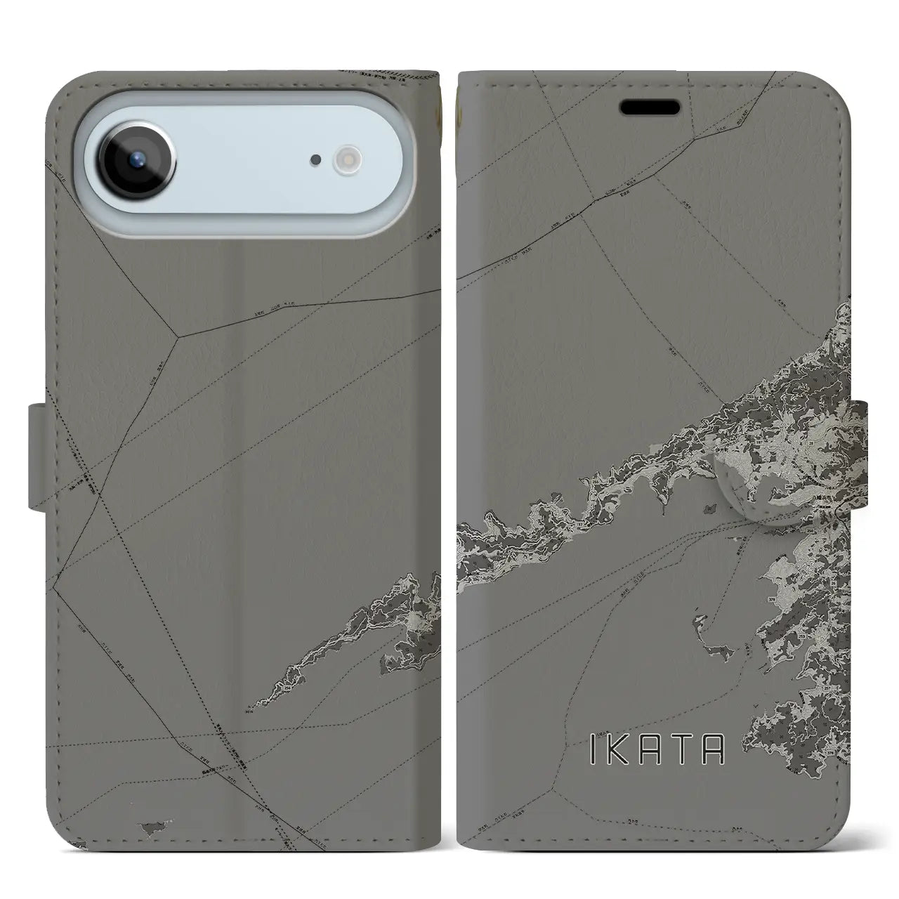 【伊方(愛媛県)】地図柄iPhoneケース(手帳タイプ)