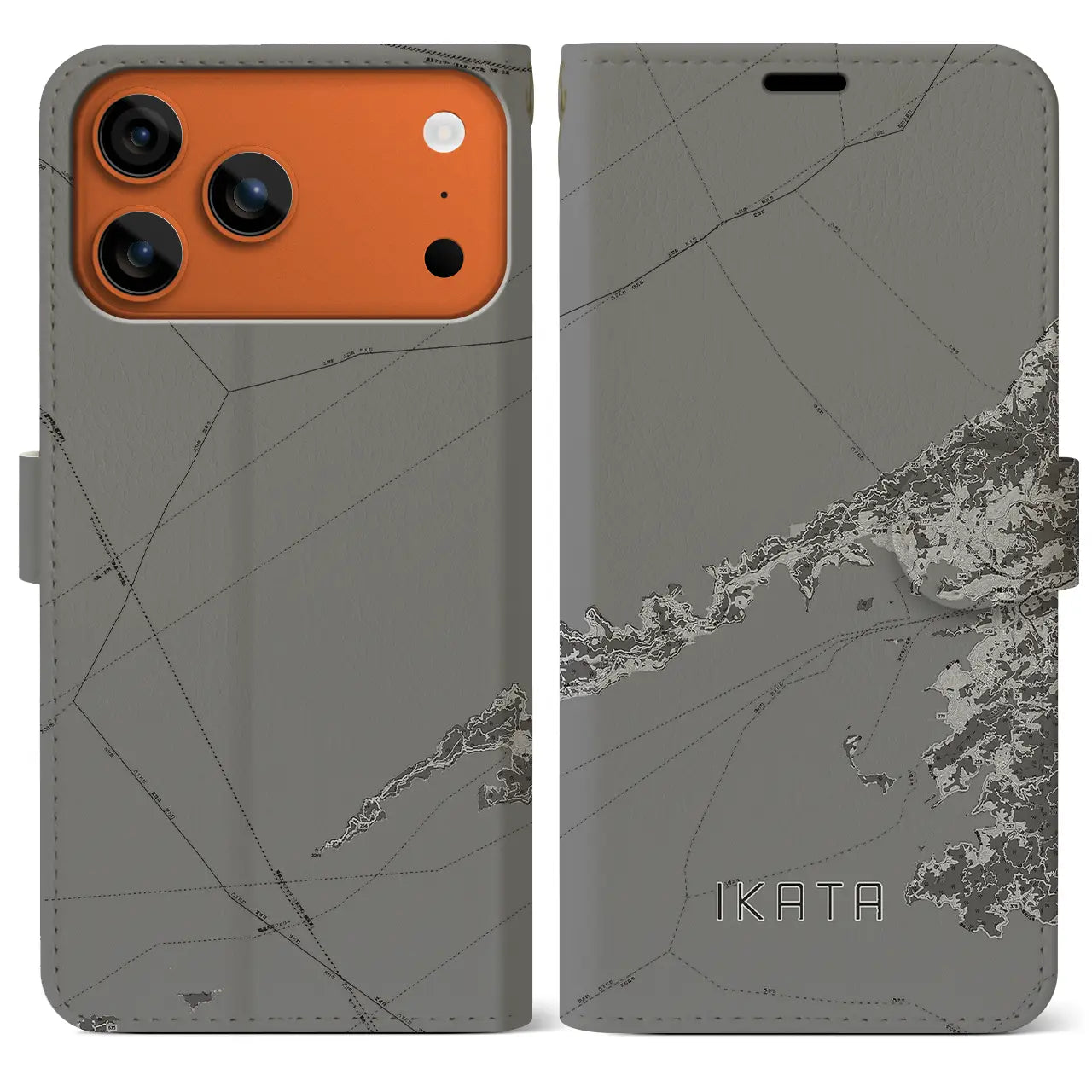 【伊方(愛媛県)】地図柄iPhoneケース(手帳タイプ)